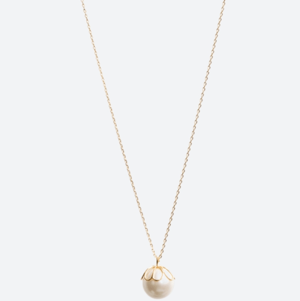 Kate Spade Pearlette Long Pendant Necklace in Gold